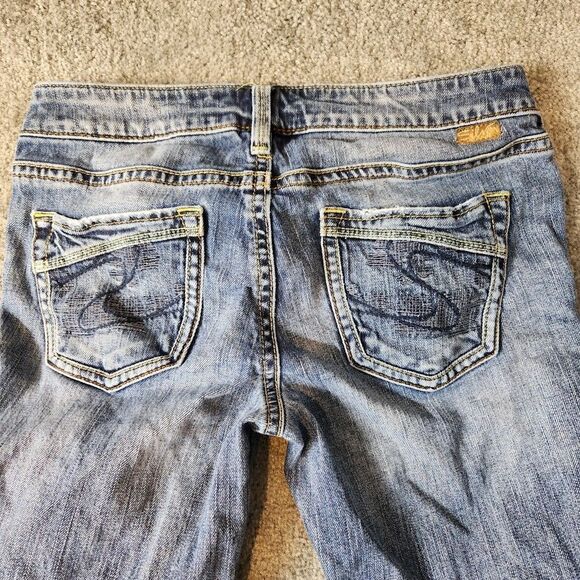 Silver Jeans Aiko Bootcut Womens 27/33 Blue Denim Medium Wash Mid Rise - Picture 6 of 14